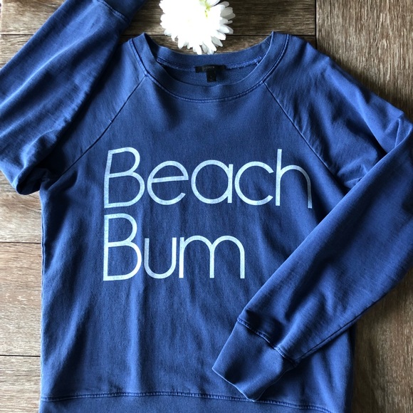 J. Crew Tops - J.Crew Beach Bum Crew Neck Sweatshirt, Size Large